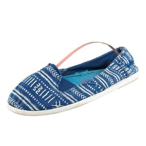 Blowfish Women Sz 8 M‎ Blue Flat Fabric Shoes